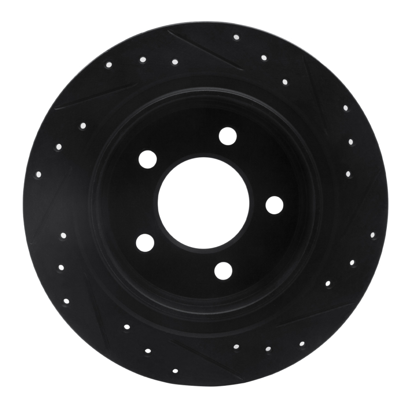 Chrysler Pacifica Brake Rotor(s) (1) - Rear Left - R1 Concepts - Drilled & Slotted - Black - `04-`08